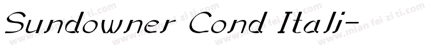 Sundowner Cond Itali字体转换
